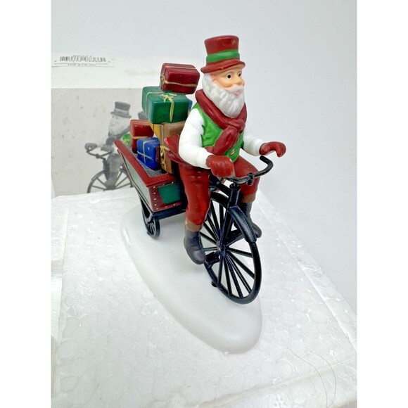 Department 56 North Pole Series "Holiday Deliveries" Santa Bicycle Christmas - Picture 2 of 7